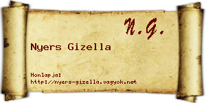 Nyers Gizella névjegykártya